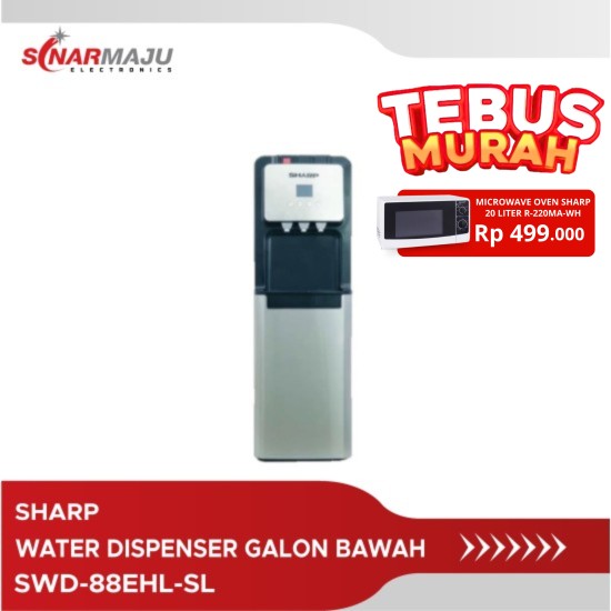 Dispenser Galon Bawah Sharp Standing Dispenser SWD-88EHL-SL