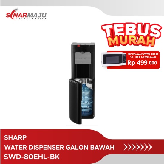 Water Dispenser Sharp Galon Bawah SWD-80EHL-BK