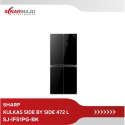 Kulkas MultiDoor Sharp 472 Liter Inverter Plasmacluster SJ-IF51PG-BK