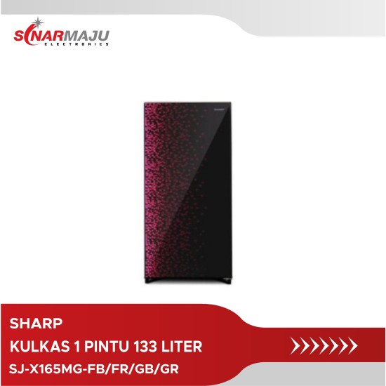 Kulkas 1 Pintu Sharp 133 Liter SJ-X165MG-FB/FR/GB/GR