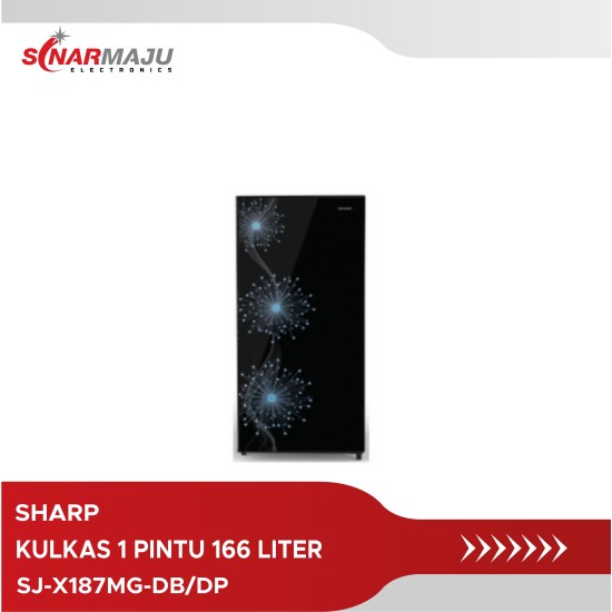 Kulkas 1 Pintu Sharp Refrigerator 166 Liter SJ-X187MG-DB/DP