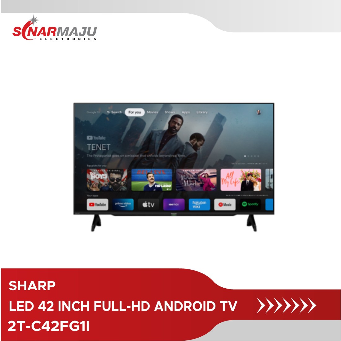 LED TV 42 Inch SHARP FullHD ANDROID TV 2TC42FG1I