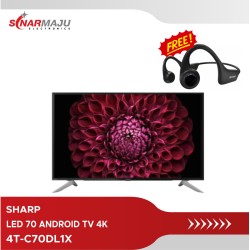 LED TV 70 Inch SHARP Android TV 4K 4T-C70DL1X