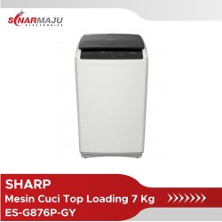 Mesin Cuci 1 Tabung Sharp 7 Kg Top Loading ES-G876P-GY