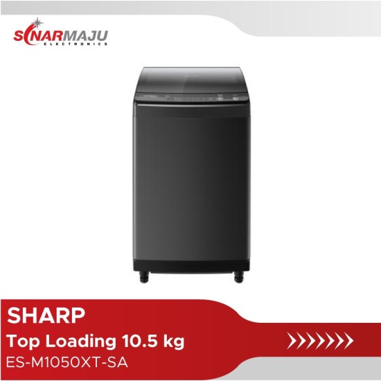 Mesin Cuci 1 Tabung Sharp 10.5 Kg Top Loading ES-M1050XT-SA