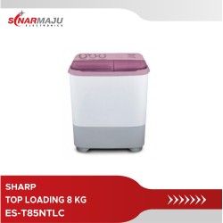 Mesin Cuci 2 Tabung Sharp 8 Kg Top Loading ES-T85NTLC-PK/LC