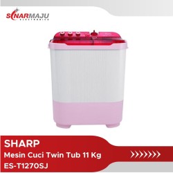 Mesin Cuci 2 Tabung Sharp 11 Kg Twin Tub ES-T1270SJ