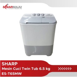 Mesin Cuci 2 Tabung Sharp 6.5 Kg Twin Tub ES-T65MW