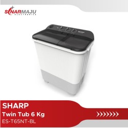 Mesin Cuci 2 Tabung Sharp 6 Kg Twin Tub ES-T65NT-BL