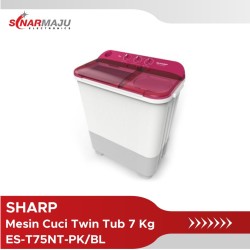 Mesin Cuci 2 Tabung Sharp 7 Kg Twin Tub ES-T75NT-PK/BL