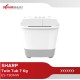Mesin Cuci 2 Tabung Sharp 7 Kg Twin Tub ES-T80MW-BK/HK/PK
