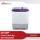 Mesin Cuci 2 Tabung Sharp 8 Kg Twin Tub ES-T85CR/BK