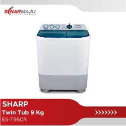 Mesin Cuci 2 Tabung Sharp 9 Kg Twin Tub ES-T95CR