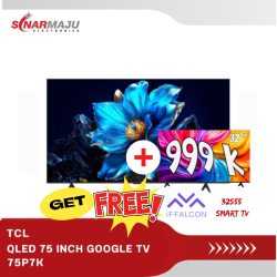 QLED TV 75 INCH TCL 4K UHD GOOGLE TV 75P7K