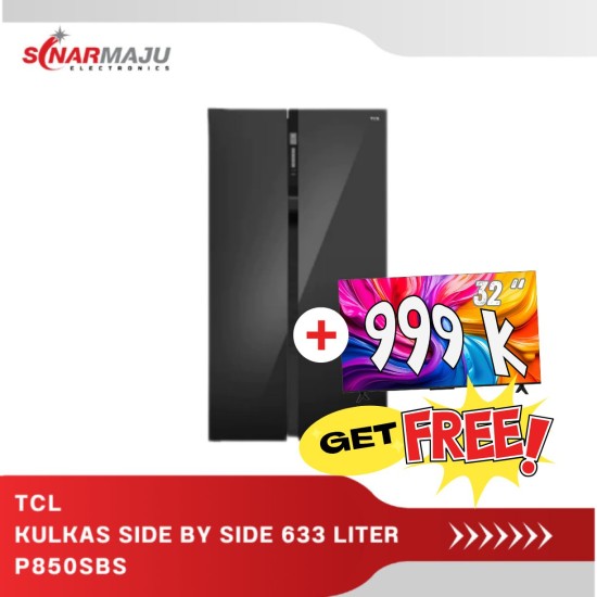 Kulkas Side by side TCL inverter 633  Liter P850SBS