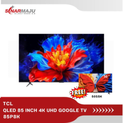 QLED TV 85 INCH TCL 4K UHD GOOGLE TV 85P8K