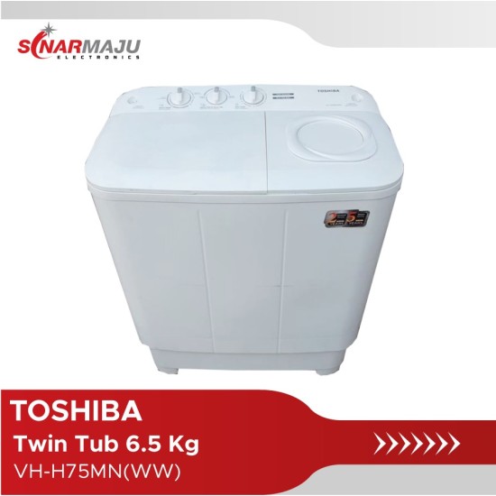 Mesin Cuci 2 Tabung Toshiba 6.5 Kg Twin Tub VH-H75MN