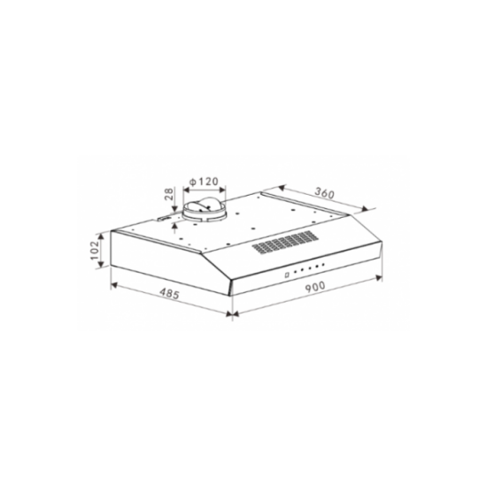 COOKER HOOD TECNOGAS CHN390-M
