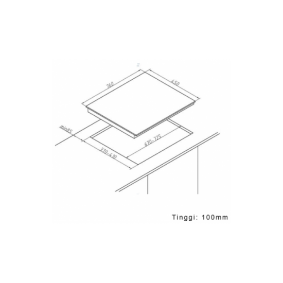 GAS KOMPOR TANAM TECNOGAS THU76G2WWFBG