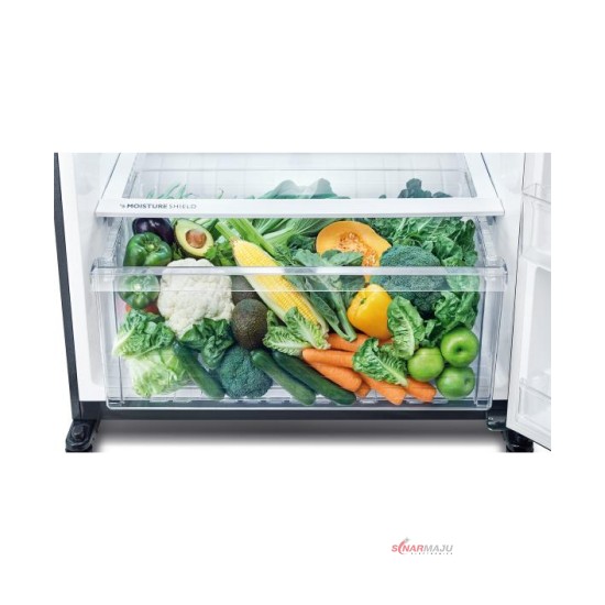 Kulkas 2 Pintu Sharp Big Refrigerator 550 Liter Grand Vetro II SJ-IG863PG-BK