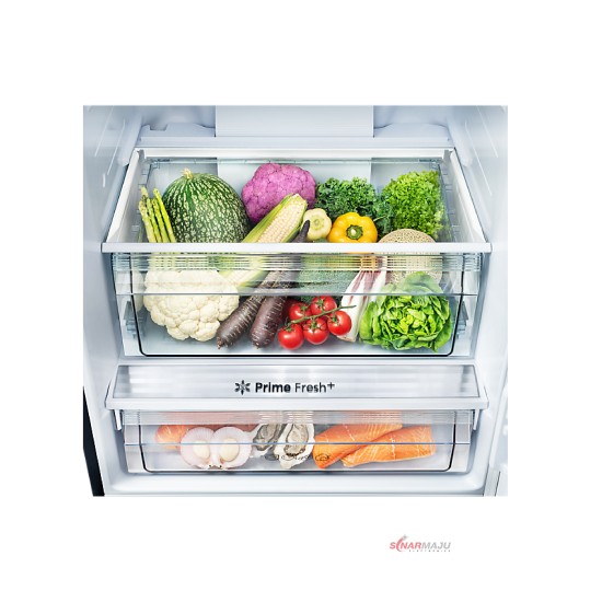 Kulkas 2 Pintu Panasonic 422 Liter Prime Fresh+ Bottom Freezer NR-BX421BPKD