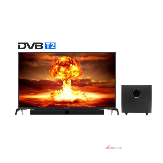 LED TV 43 Inch Polytron Full HD Cinemax Soundbar + Sound Wave PLD-43BV1558