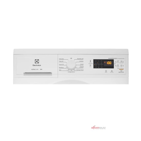 Mesin Cuci 1 Tabung Washer & Dryer Electrolux 8 Kg Front Loading EWW-8025DGWA Mesin Cuci 1 Tabung Washer & Dryer Electrolux 8 Kg Front Loading EWW-8025DGWA