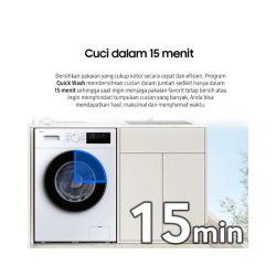 MESIN CUCI 1 TABUNG SAMSUNG FRONT LOADING 8 KG WW80FG3M05AWSE